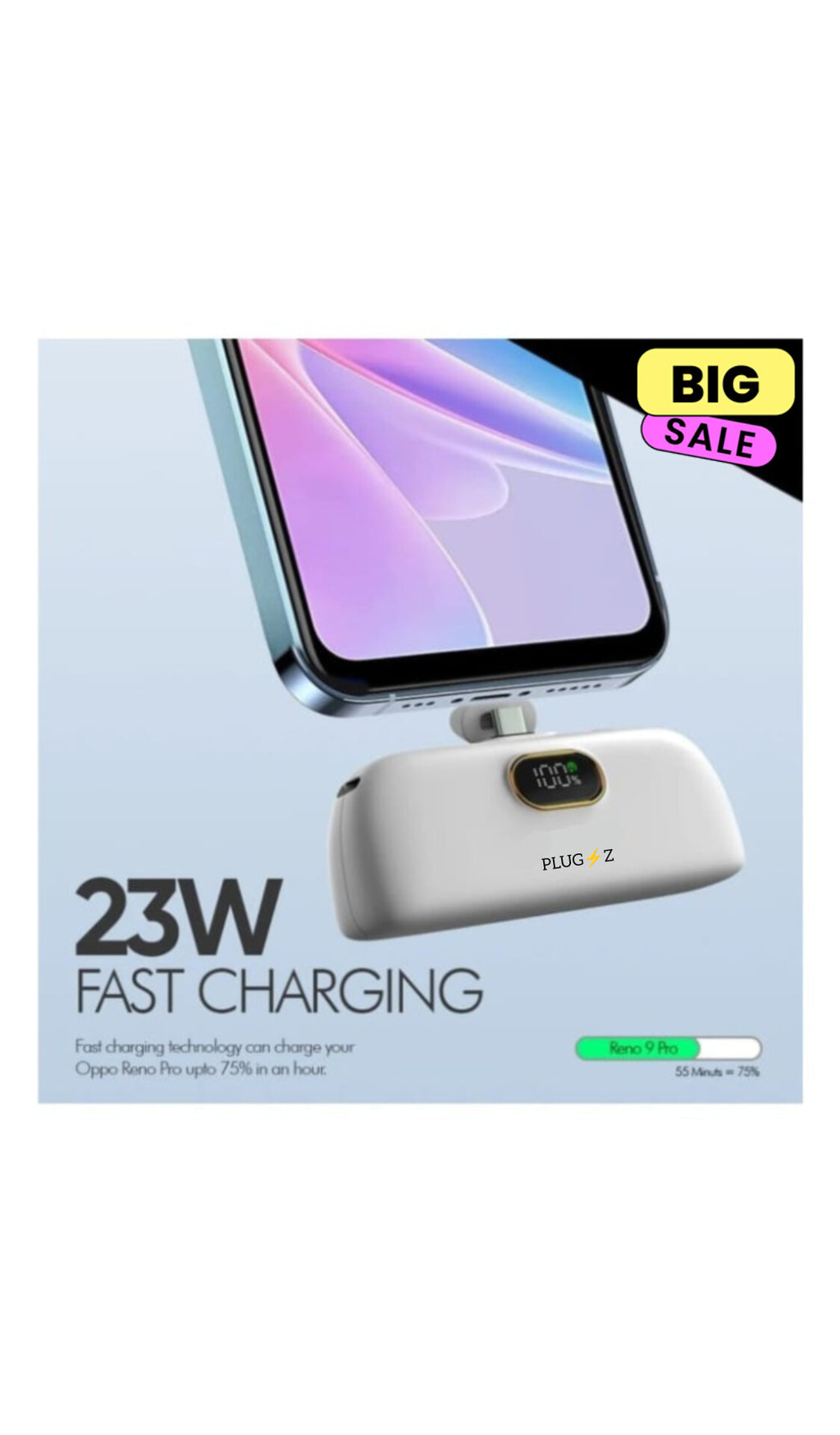 PLUG⚡Z 5000 MAH POWERFULL EXTRA BATTERY FOR YOUR PHONE