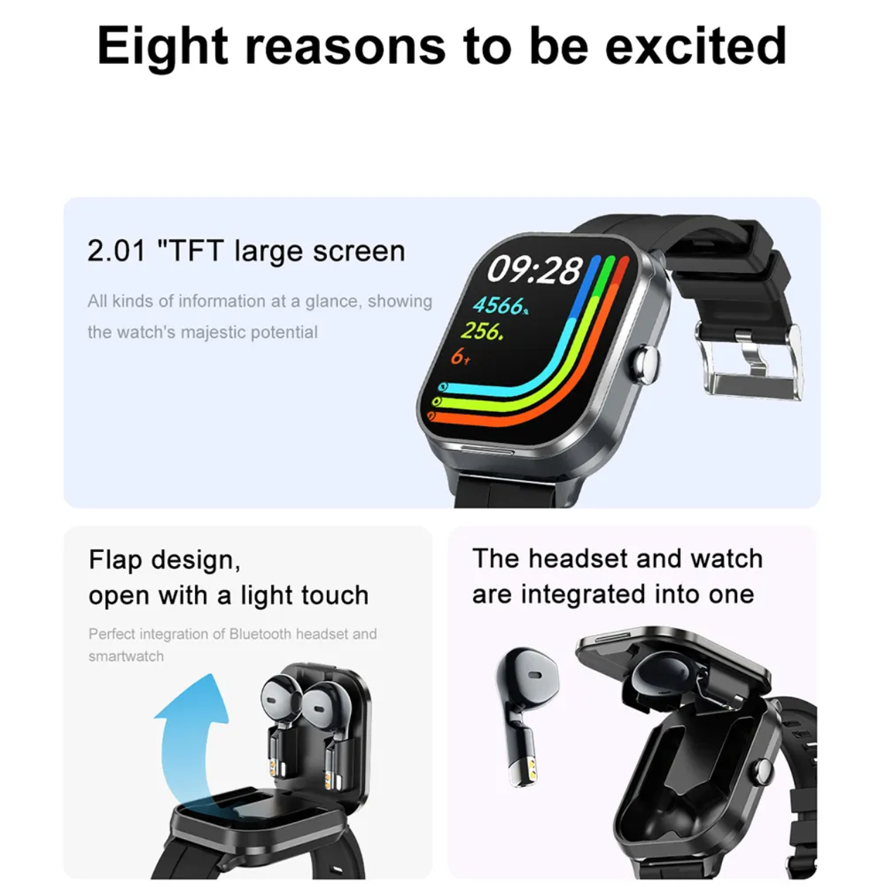 PLUG⚡Z - Advanced Features SmartWatch with EarPods